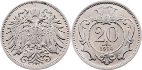 Franz Joseph I., 20 Heller 1914, Vienna