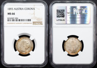 Franz Joseph I., 1 Krone 1893, Vienna