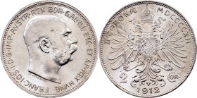 Franz Joseph I., 2 Kronen 1912, Vienna