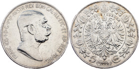 Franz Joseph I., 5 Kronen 1909, Vienna