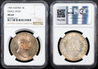 Franz Joseph I., 5 Kronen 1909, Vienna