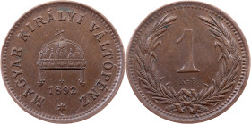 Franz Joseph I., 1 Filler 1892, KB, Kremnitz