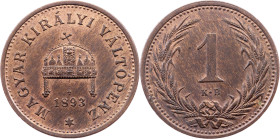 Franz Joseph I., 1 Filler 1893, KB, Kremnitz