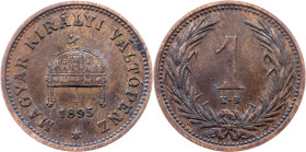 Franz Joseph I., 1 Filler 1895, KB, Kremnitz