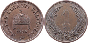 Franz Joseph I., 1 Filler 1896, KB, Kremnitz