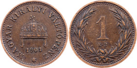 Franz Joseph I., 1 Filler 1901, KB, Kremnitz