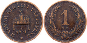 Franz Joseph I., 1 Filler 1901, KB, Kremnitz
