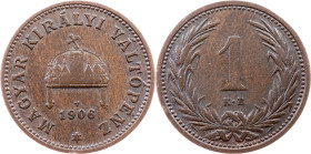 Franz Joseph I., 1 Filler 1906, KB, Kremnitz