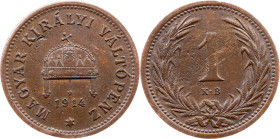 Franz Joseph I., 1 Filler 1914, KB, Kremnitz