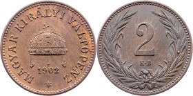 Franz Joseph I., 2 Filler 1902, KB, Kremnitz