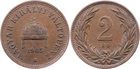 Franz Joseph I., 2 Filler 1905, KB, Kremnitz