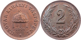 Franz Joseph I., 2 Filler 1908, KB, Kremnitz