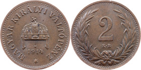 Franz Joseph I., 2 Filler 1914, KB, Kremnitz