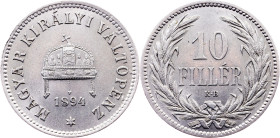 Franz Joseph I., 10 Filler 1894, KB, Kremnitz