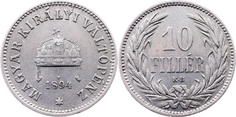 Franz Joseph I., 10 Filler 1894, KB, Kremnitz Category : Habsburg
Ruler/Area : ...