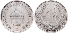 Franz Joseph I., 20 Filler 1893, KB, Kremnitz