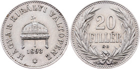 Franz Joseph I., 20 Filler 1893, KB, Kremnitz