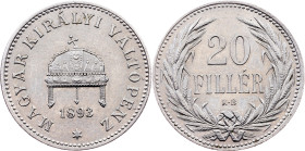Franz Joseph I., 20 Filler 1893, KB, Kremnitz