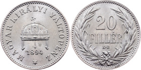 Franz Joseph I., 20 Filler 1894, KB, Kremnitz