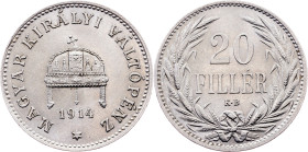 Franz Joseph I., 20 Filler 1914, KB, Kremnitz