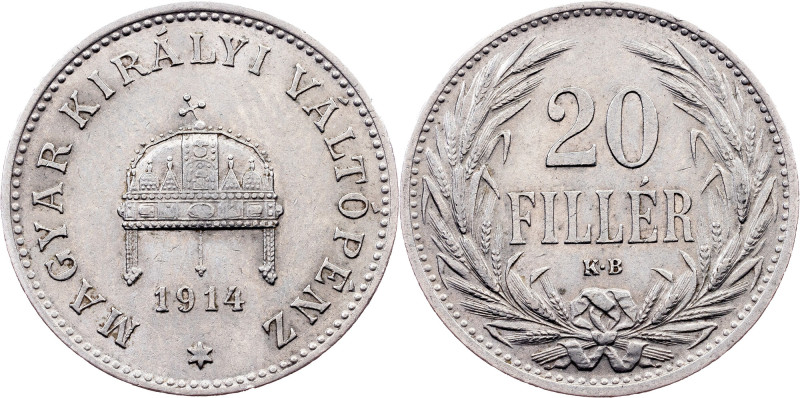 Franz Joseph I., 20 Filler 1914, KB, Kremnitz Category : Habsburg
Ruler/Area : ...