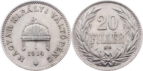 Franz Joseph I., 20 Filler 1914, KB, Kremnitz