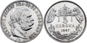 Franz Joseph I., 5 Korona 1907, KB, Kremnitz
