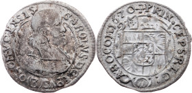 Charles II. of Liechtenstein-Kastelkorn, 3 Kreuzer 1670, Kremsier