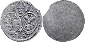 Franz Anton von Harrach, 1/2 Kreuzer 1711, FA, Salzburg