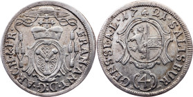 Franz Anton von Harrach, 4 Kreuzer 1721, Salzburg