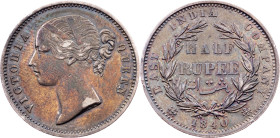 British India, 1/2 Rupee 1840