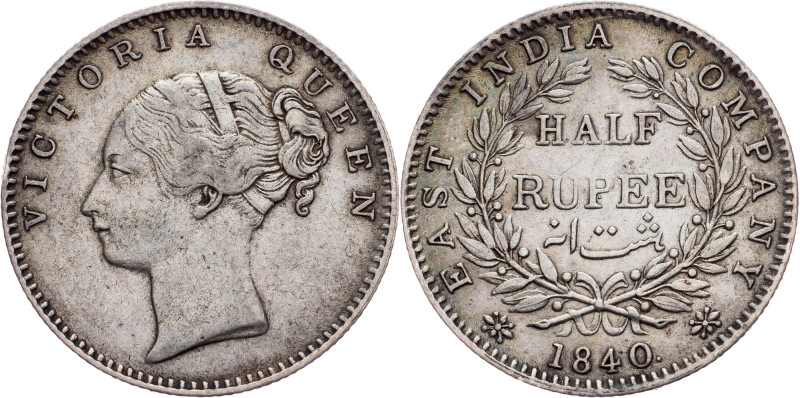 British India, 1/2 Rupee 1840, Bombay Category : British India
Country/Region :...