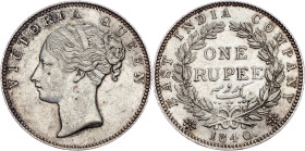 British India, 1 Rupee 1840, Calcutta