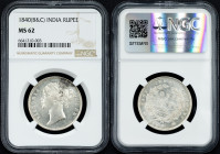 British India, 1 Rupee 1840, B&C