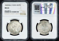 British India, 1 Rupee 1840, B&C