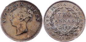 British India, 2 Annas 1841, Bombay