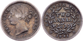 British India, 2 Annas 1841, Calcutta