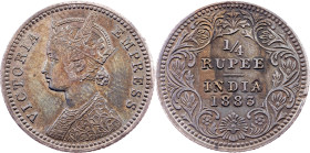 British India, 1/4 Rupee 1883, Calcutta