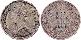 British India, 2 Annas 1888, Bombay