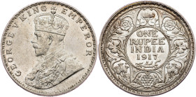 British India, 1 Rupee 1917, Bombay