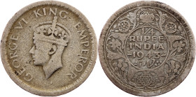 British India, 1/4 Rupee 1943