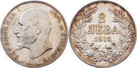 Bulgaria, 2 Leva 1913