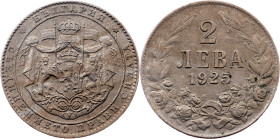 Bulgaria, 2 Leva 1925, Brussels