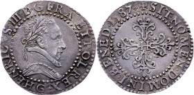 France, 1/2 Franc 1587, Poitiers