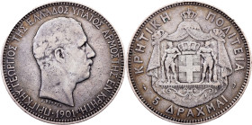 Greece, 5 Drachmai 1901