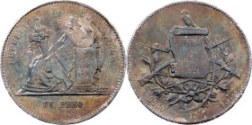 Guatemala, 1 Peso 1873