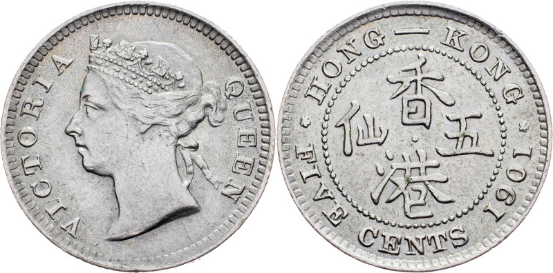 Hong Kong, 5 Cents 1901, London Category : Hong Kong
Country/Region : Hong Kong...