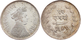 India, 1 Rupee 1892