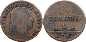 Italy, 8 Tornesi 1797