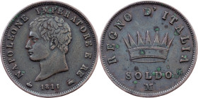 Italy, 1 Soldo 1811, M, Milan